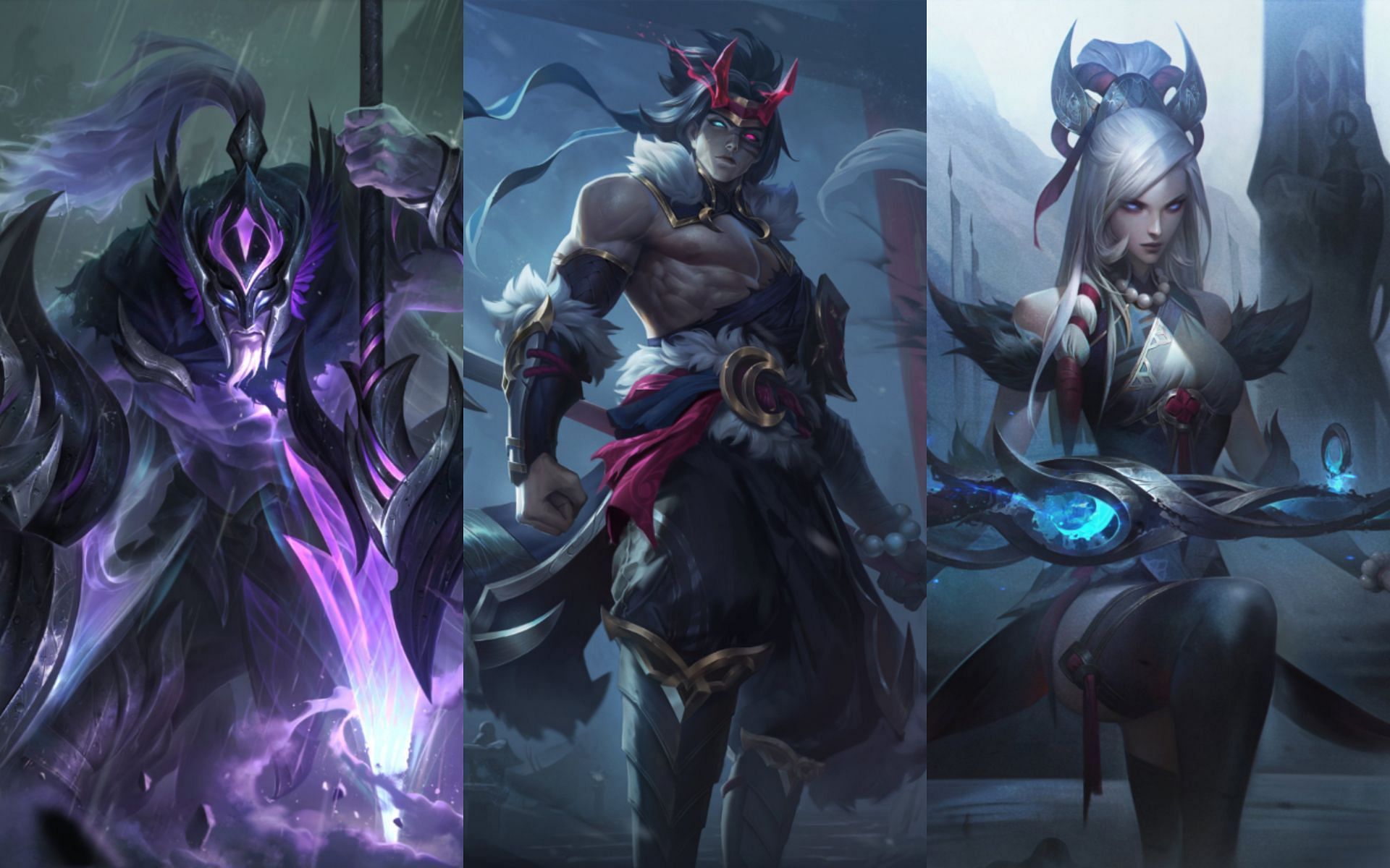 League of Legends' brand new Snow Moon and Ashen Knight Pantheon skins