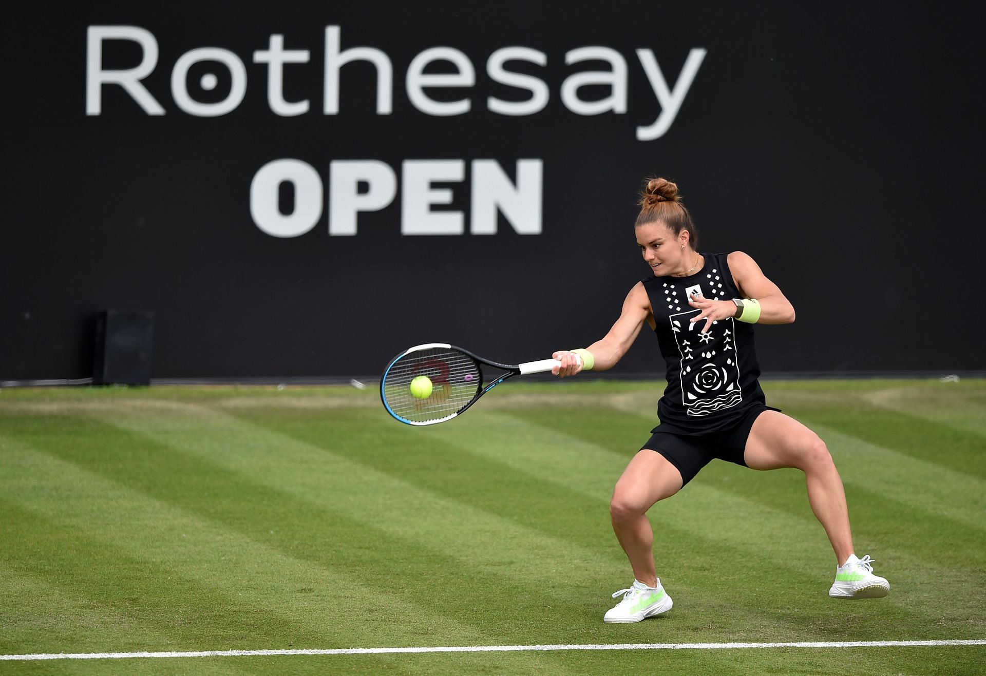 Maria Sakkari reached a first grass semifinal in Berlin