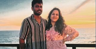 "Another beautiful evening with my Mrs Happy" - Sanju Samson enjoys in picturesque Kerala