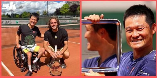 Stefanos Tsitsipas congratulated Shingo Kunieda on winning his 27th Grand Slam title.