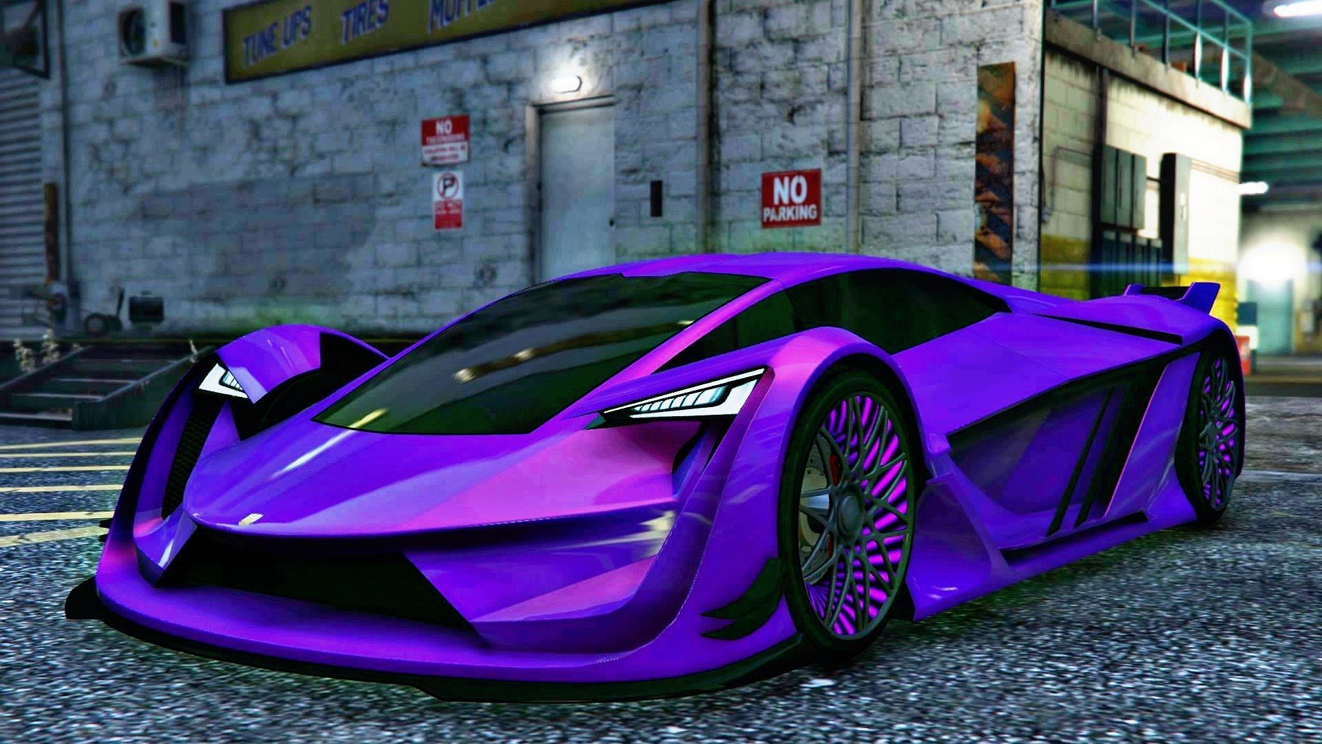 GTA Online&#039;s Pegassi Tezeract is one of the few electric cars in the game (Image via Twitter/Hidden_Leaf_GTA)