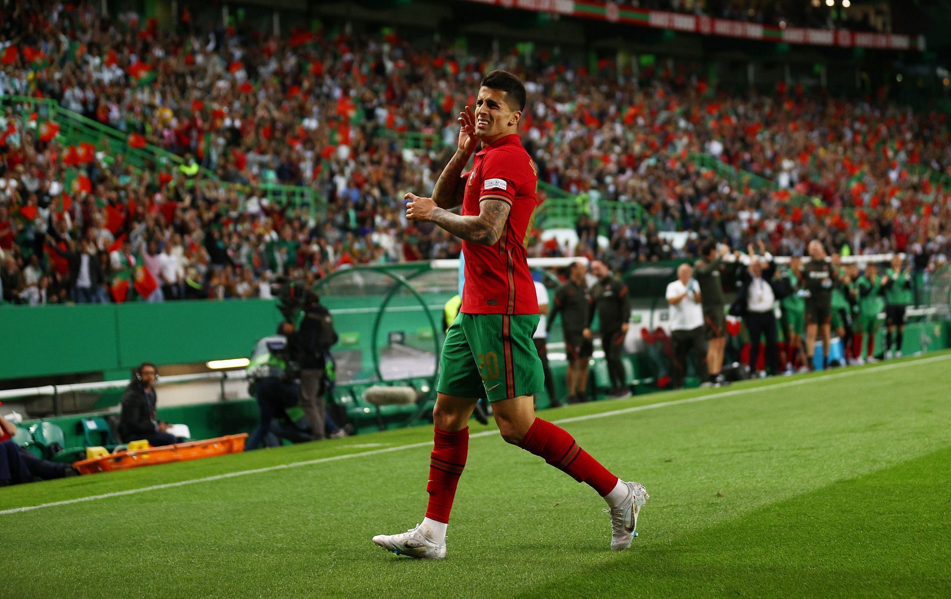 Portugal full-back Joao Cancelo scored the opener in his national team&#039;s comfortable win.