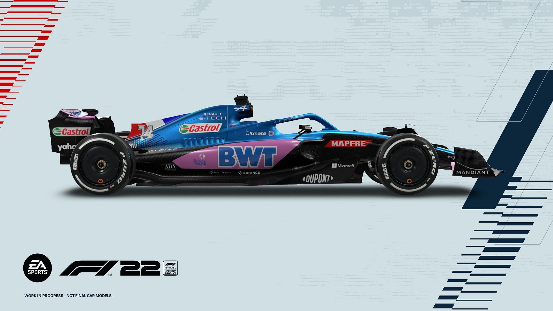 It shall be a good challenge for users to compete with Alpine in Career Mode (Image via EA Sports - F1 22)