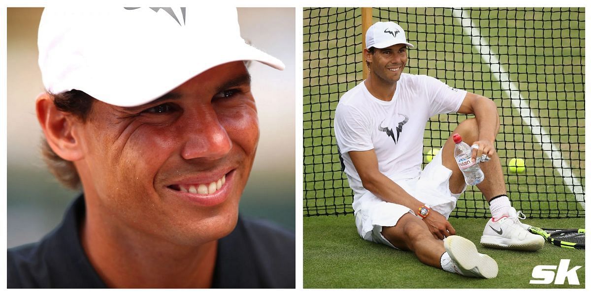 Rafael Nadal made his first appearance on grass after almost three years