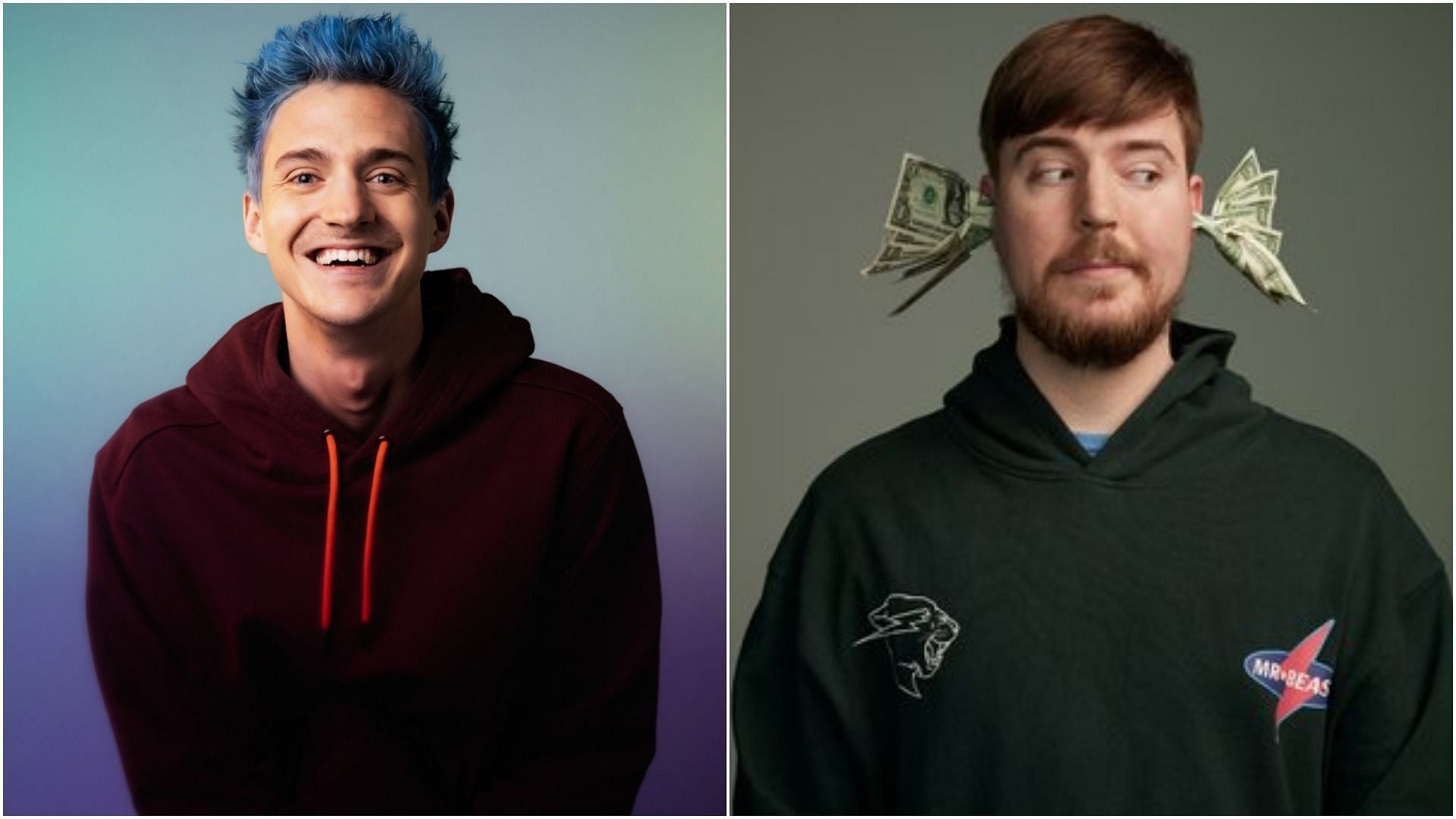 Ninja responded to MrBeast after he said the Twitch streamer sucked at League of Legends (Images via Twitter)