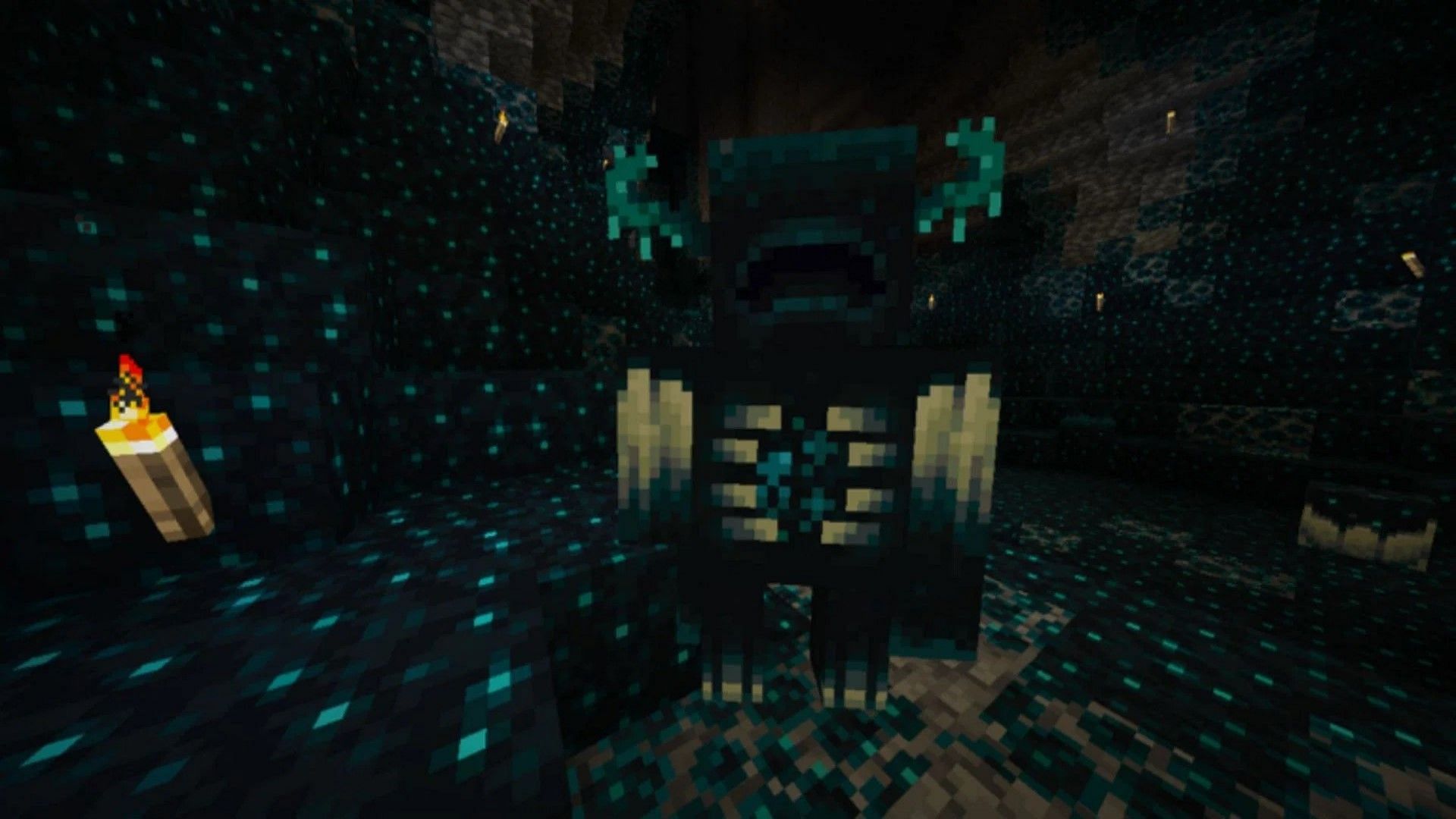 Minecraft&#039;s mighty Warden mob (Image via Mojang)