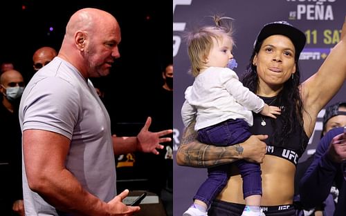 Dana White (left) and Amanda Nunes (right) (Images via Getty)