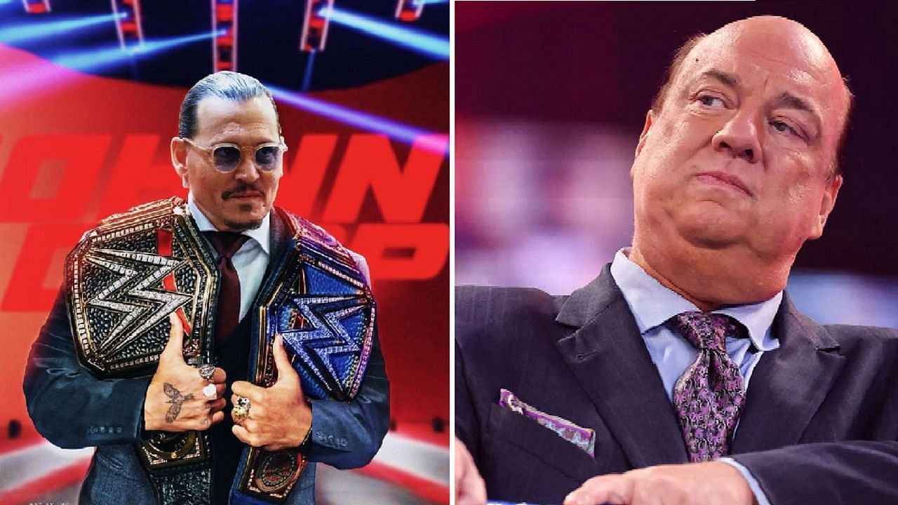 Paul Heyman reacts to an edited image of Johnny Depp
