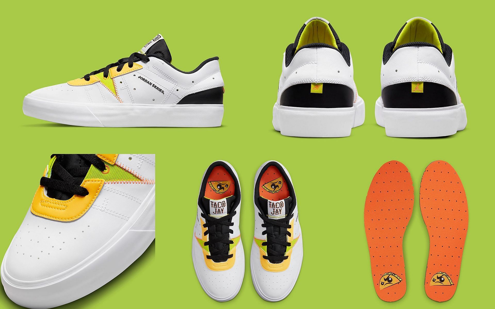 Take a closer look at the upcoming Jordan Series Taco Jay shoes (Image via Sportskeeda)