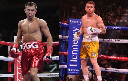 Gennadiy Golovkin (left); Canelo Alvarez (right)