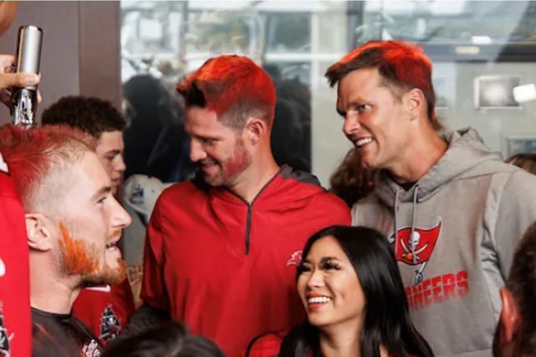 Buccaneers QBs with their new hairdo | Image Credit: Tampa Bay Buccaneers