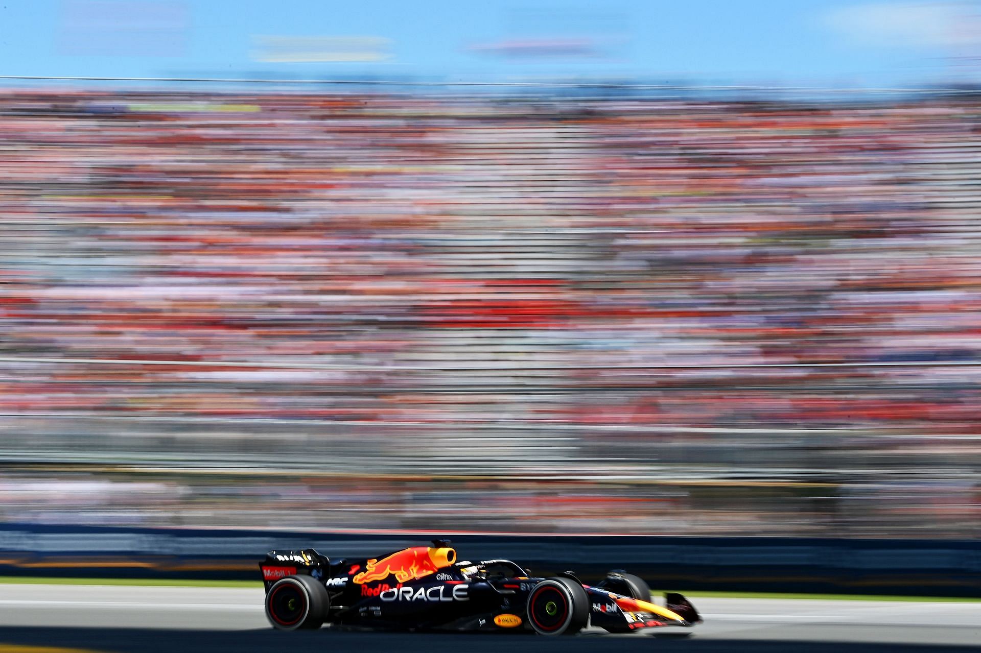Red Bull driver Max Verstappen en route to his win at the 2022 F1 Canadian GP. (Photo by Dan Mullan/Getty Images)