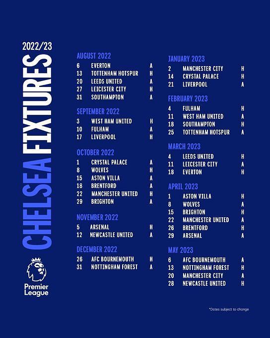 Chelsea pre-season 2022/23: Fixtures and schedule