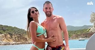Lionel Messi offers rare insight into personal life by posting video of wife Antonela Roccuzzo partying while on holiday