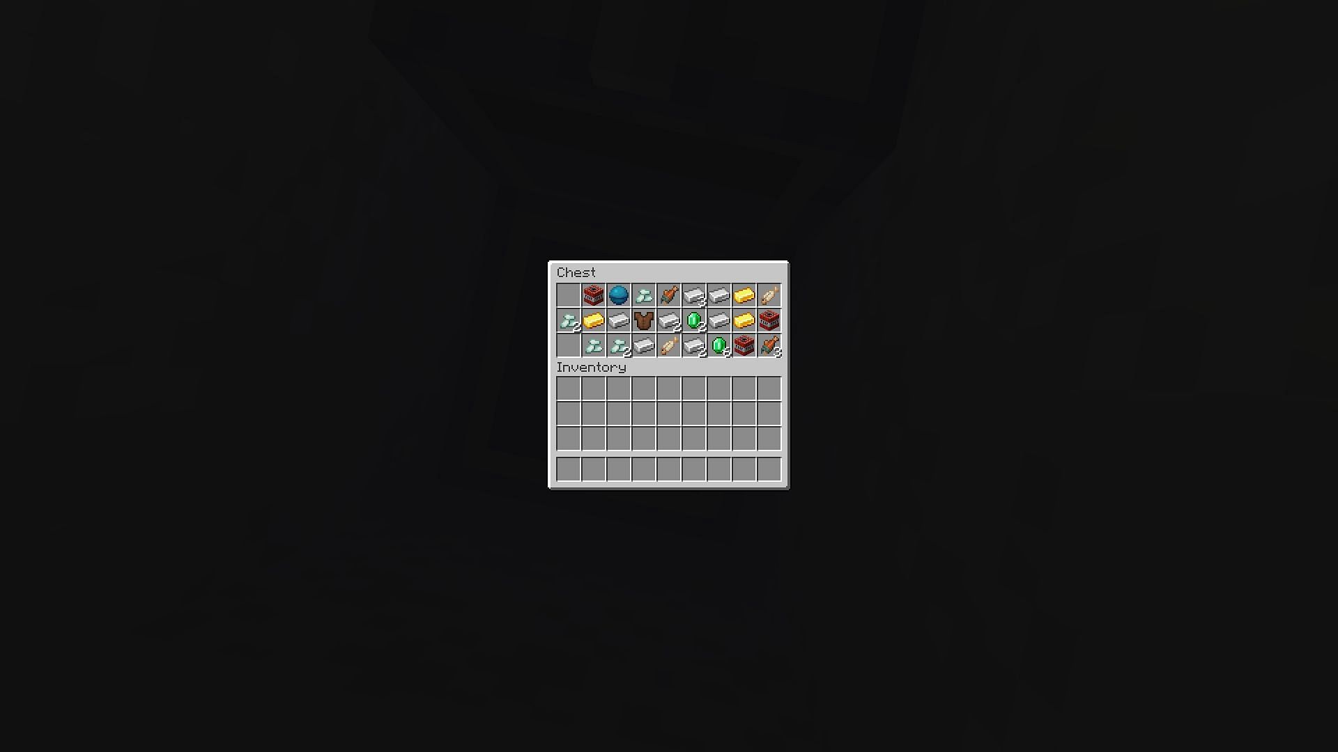 The contents of the buried treasure closest to spawn (Image via Minecraft)