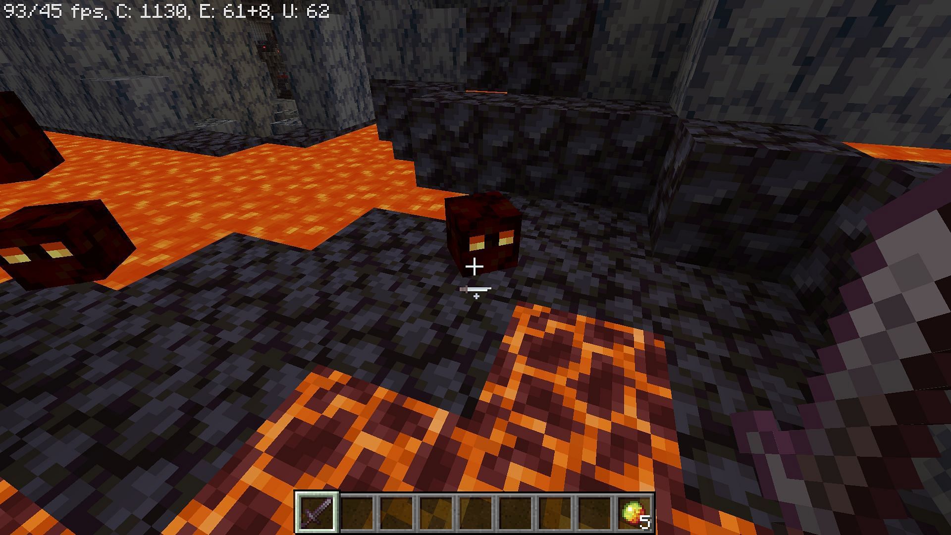 Frogs can only eat the smallest magma cube (Image via Minecraft 1.19)