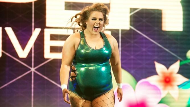 Doudrop reacts to being added to the WWE 2K22 roster