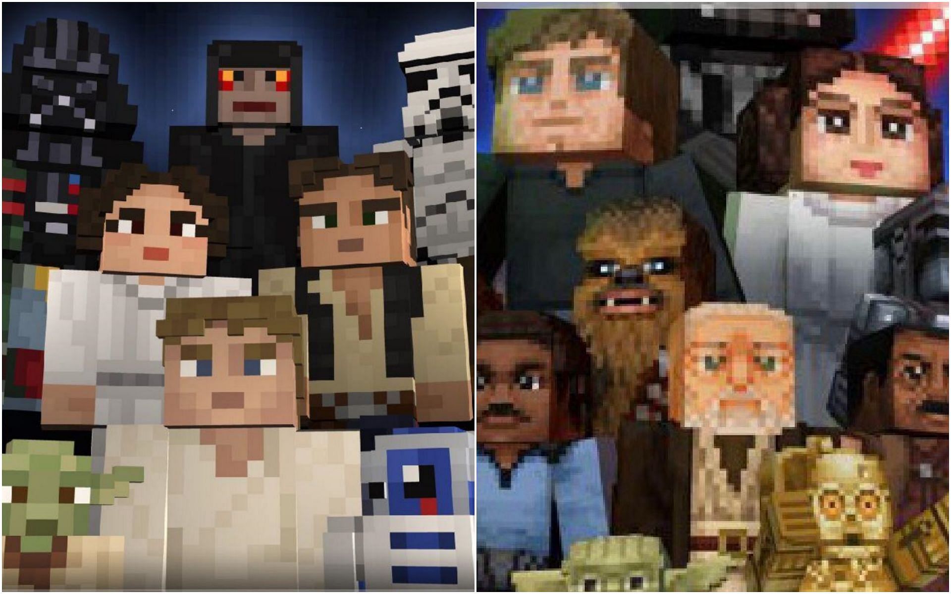 Old vs new Star Wars skin pack in Minecraft (Image via u/AccountUsername04 Reddit)