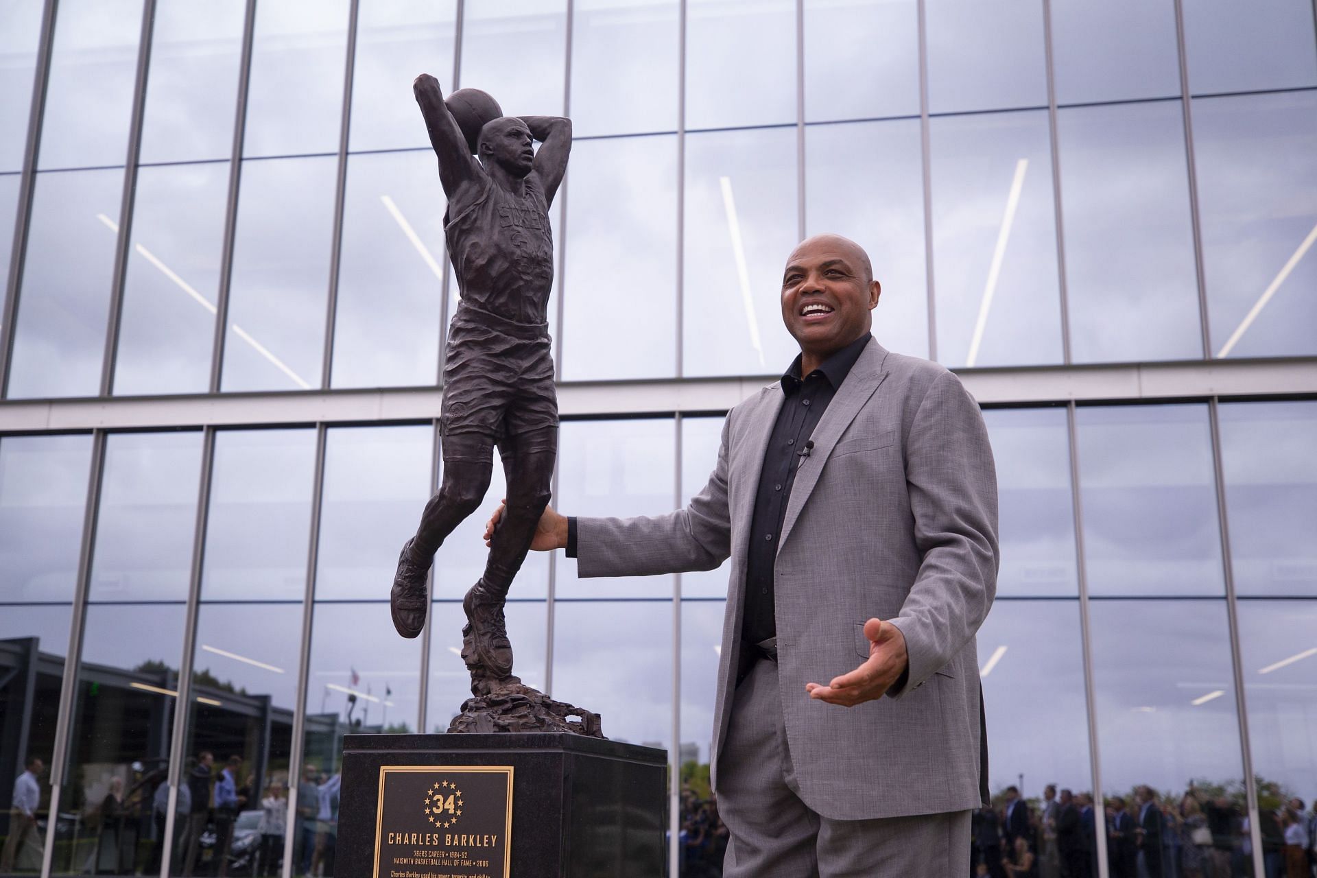 Philadelphia 76ers Unveil Charles Barkley Sculpture.