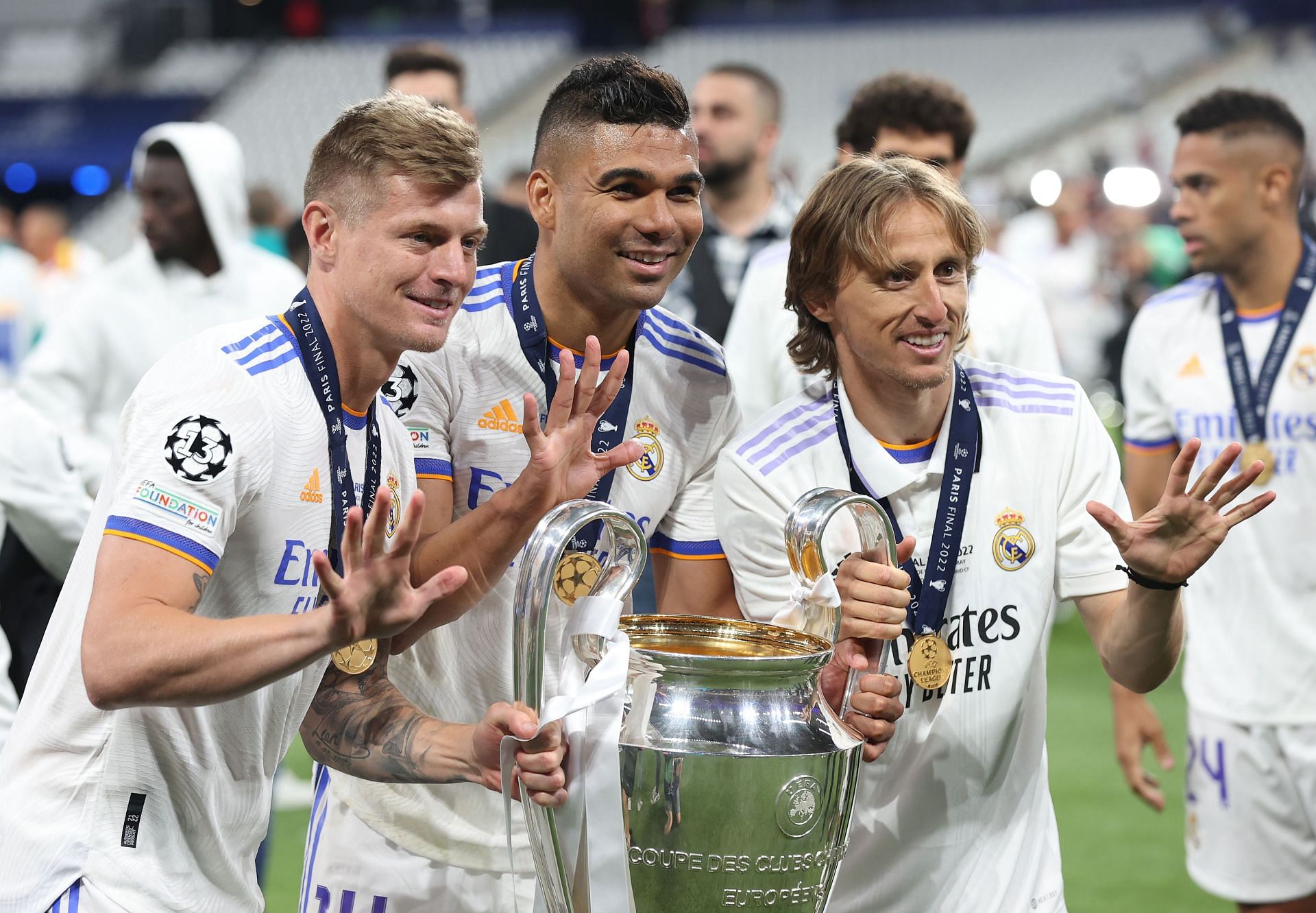 Toni Kroos, Casemiro, and Luka Modric| Liverpool FC v Real Madrid - UEFA Champions League Final 2021/22