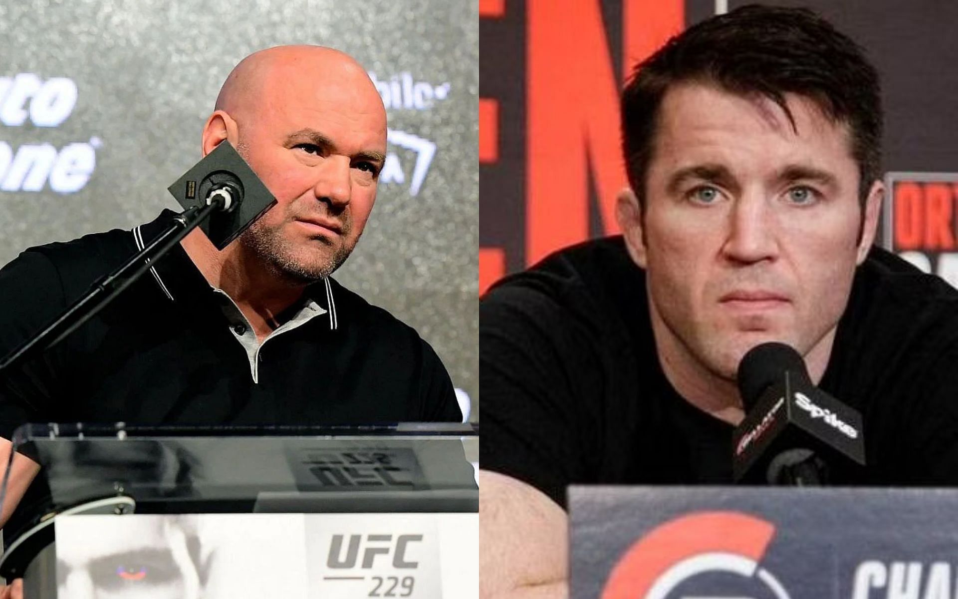 Dana White (left) and Chael Sonnen (right)