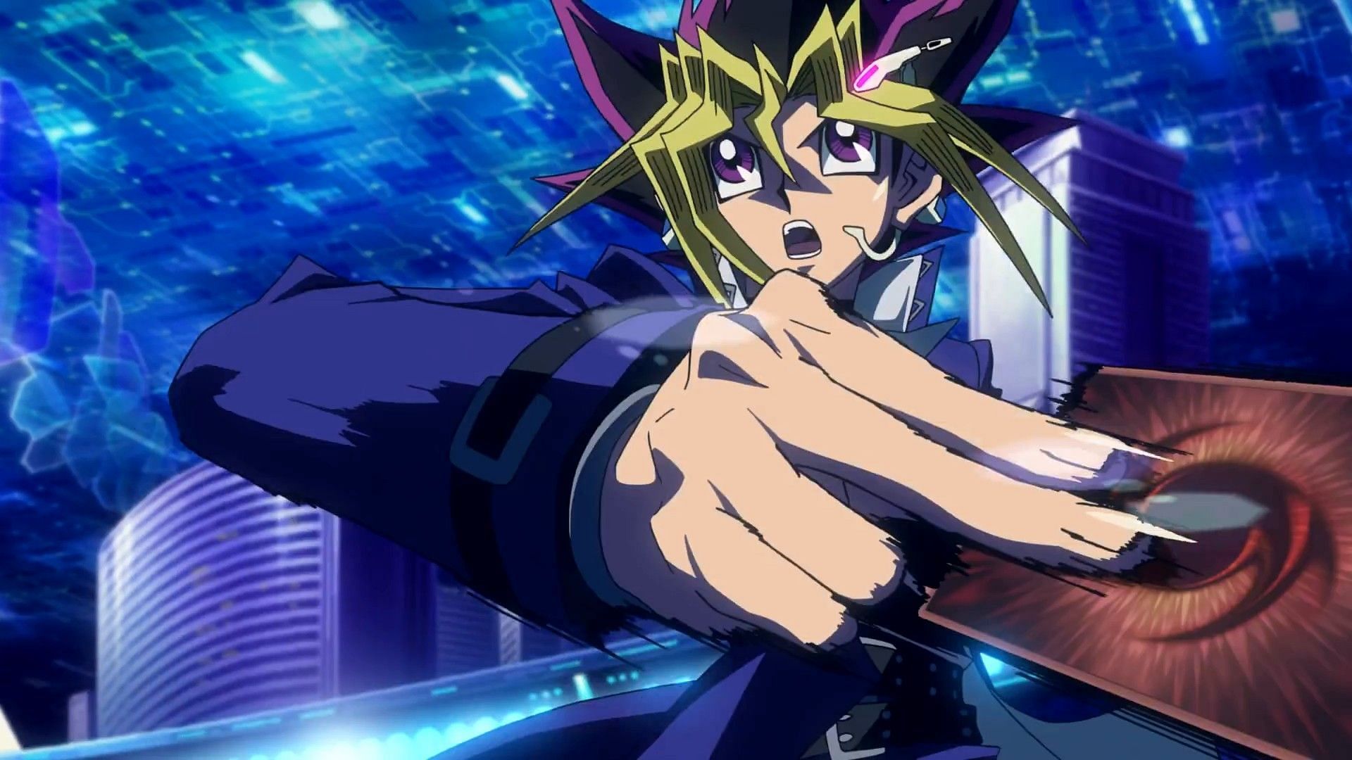 Yugi and his iconic hairstyle (Image credit: Kazuki Takahashi/Shueshia, Viz Media, Yu-gi-oh!: The Dark Side of Dimensions)