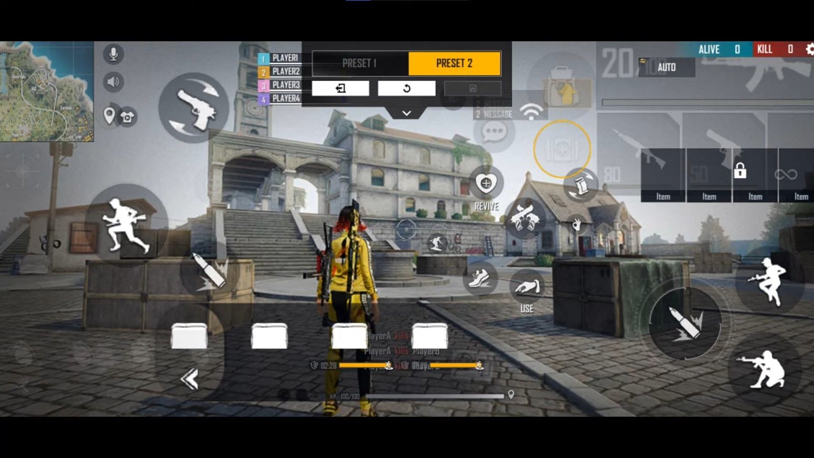 Three-finger HUD settings template (Image via Aditya Gaming FF/YouTube)