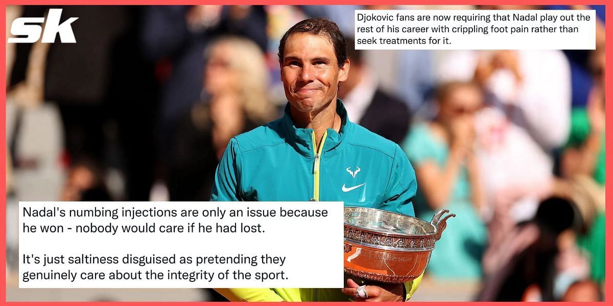 Tennis fans reacted to Rafael Nadal playing with an anesthetized foot at the 2022 French Open