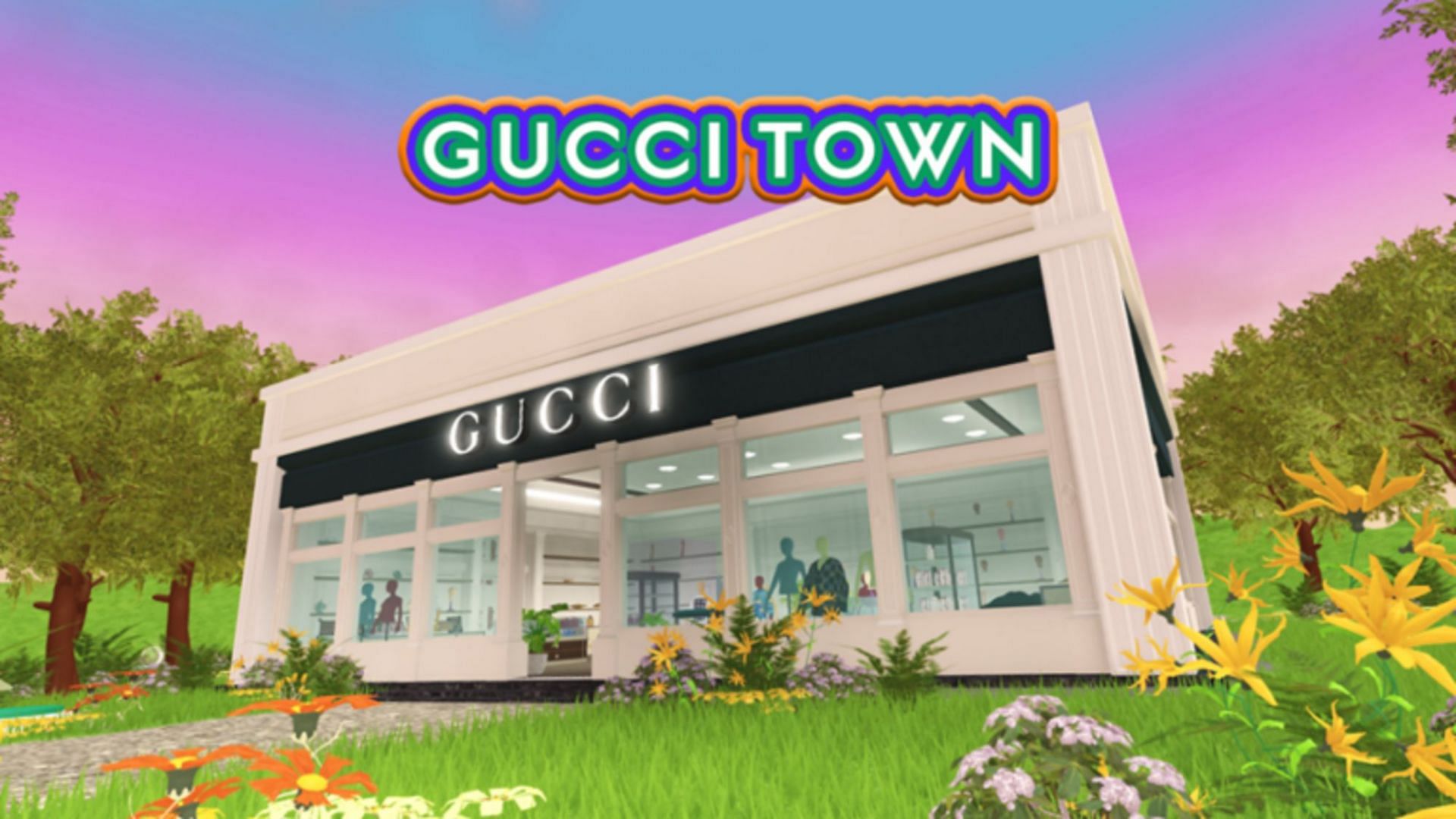 Shop at the new virtual Gucci store (Image via Roblox)