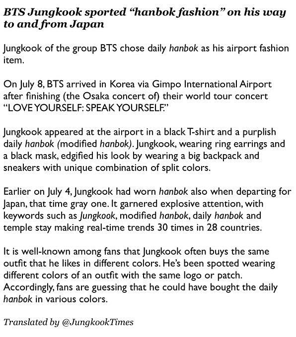 5 times BTS' Jungkook created ripples with his airport fashion sense