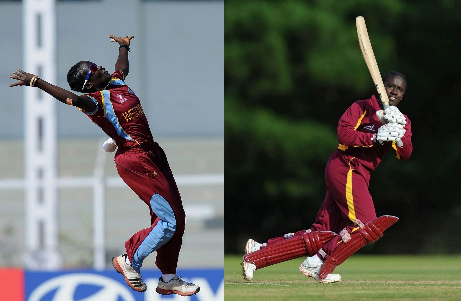 West Indian twins Kyshona (left) and Kycia Knight. Pics: Getty Images