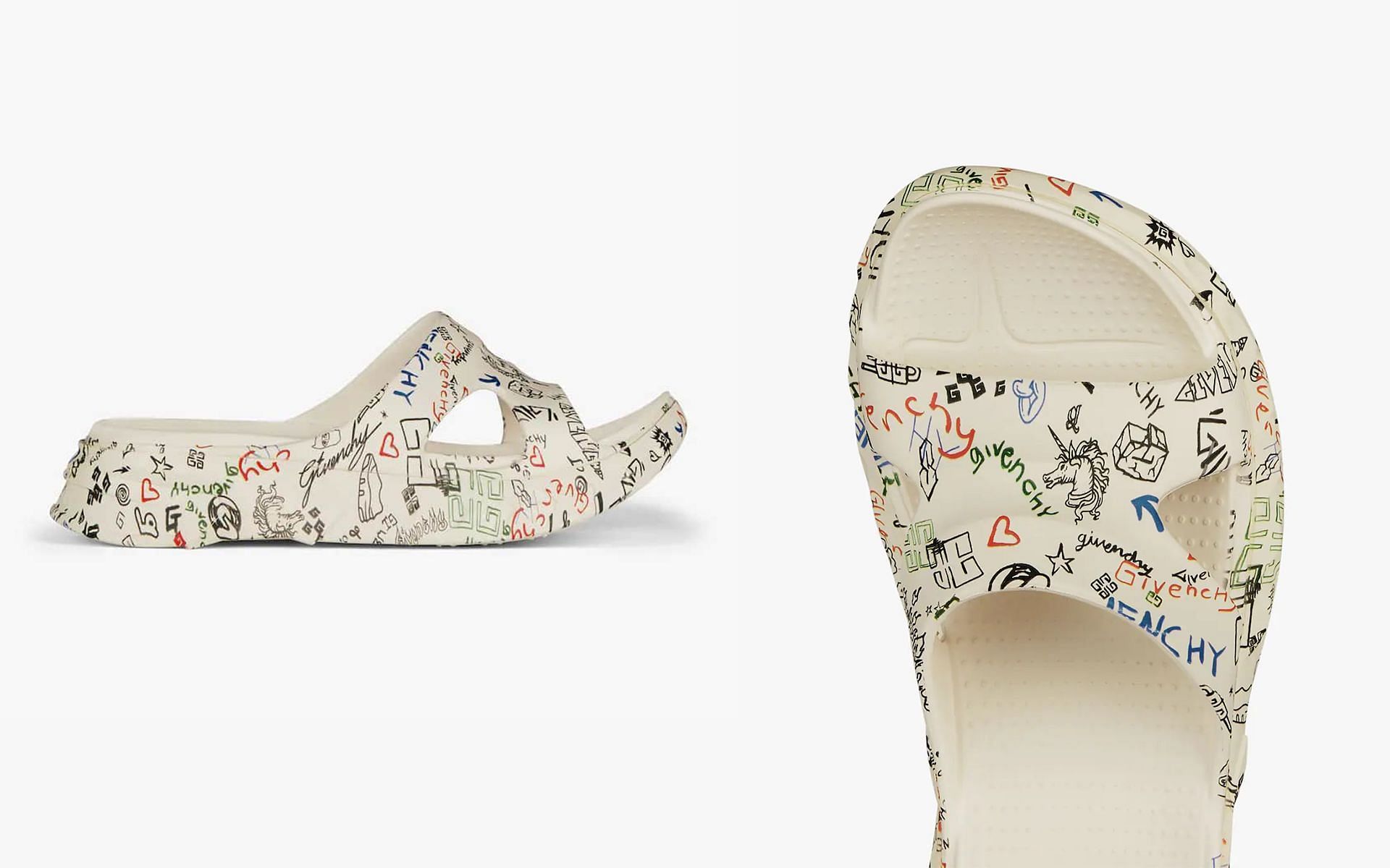 Newly released Givenchy Marshmallow footwear line&#039;s Monumental and Graffiti silhouettes (Image via Givenchy)