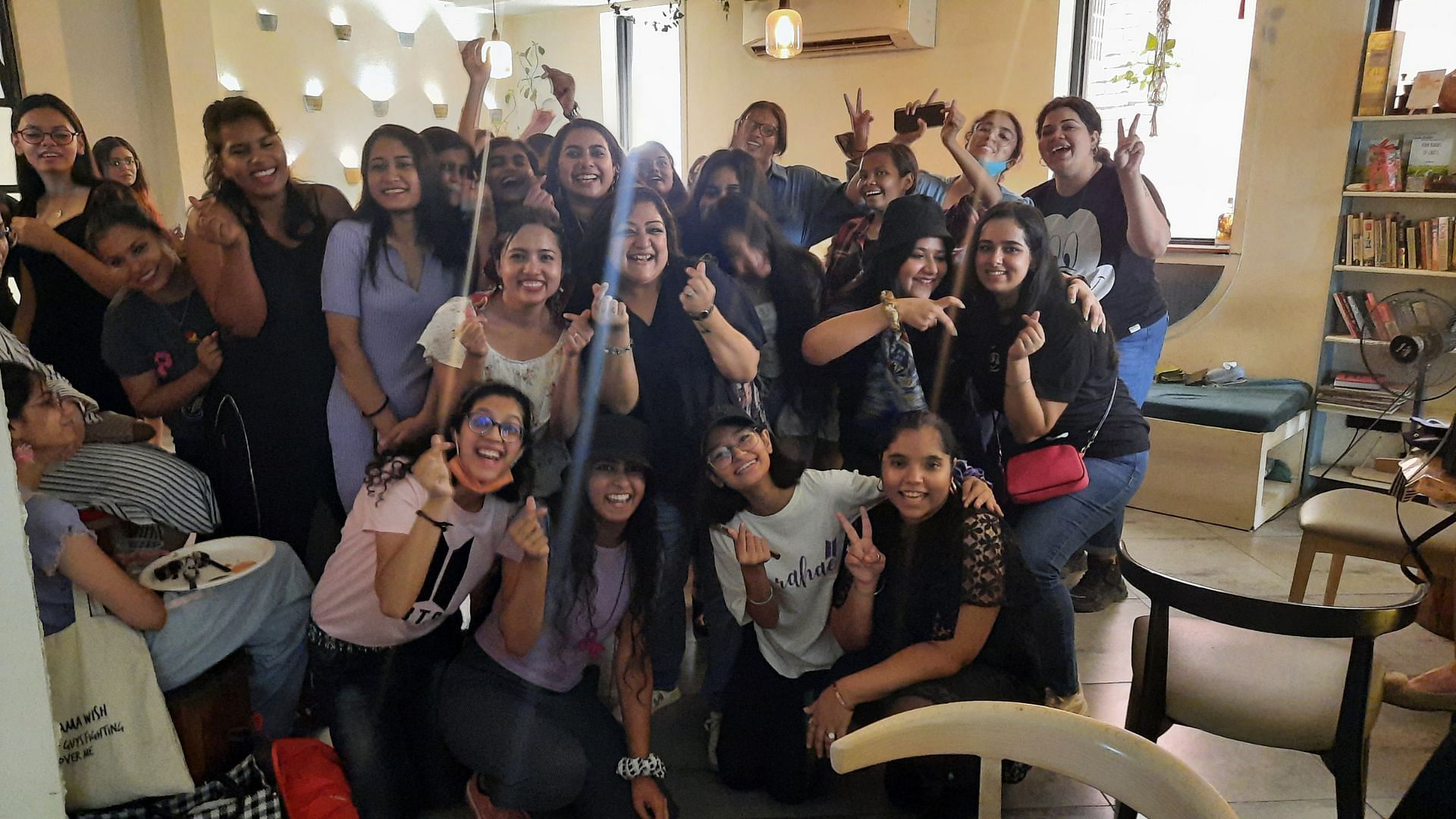 Indian BTS ARMY happily posing at the group&#039;s Anniversary event 2022 (Image via Sportskeeda)