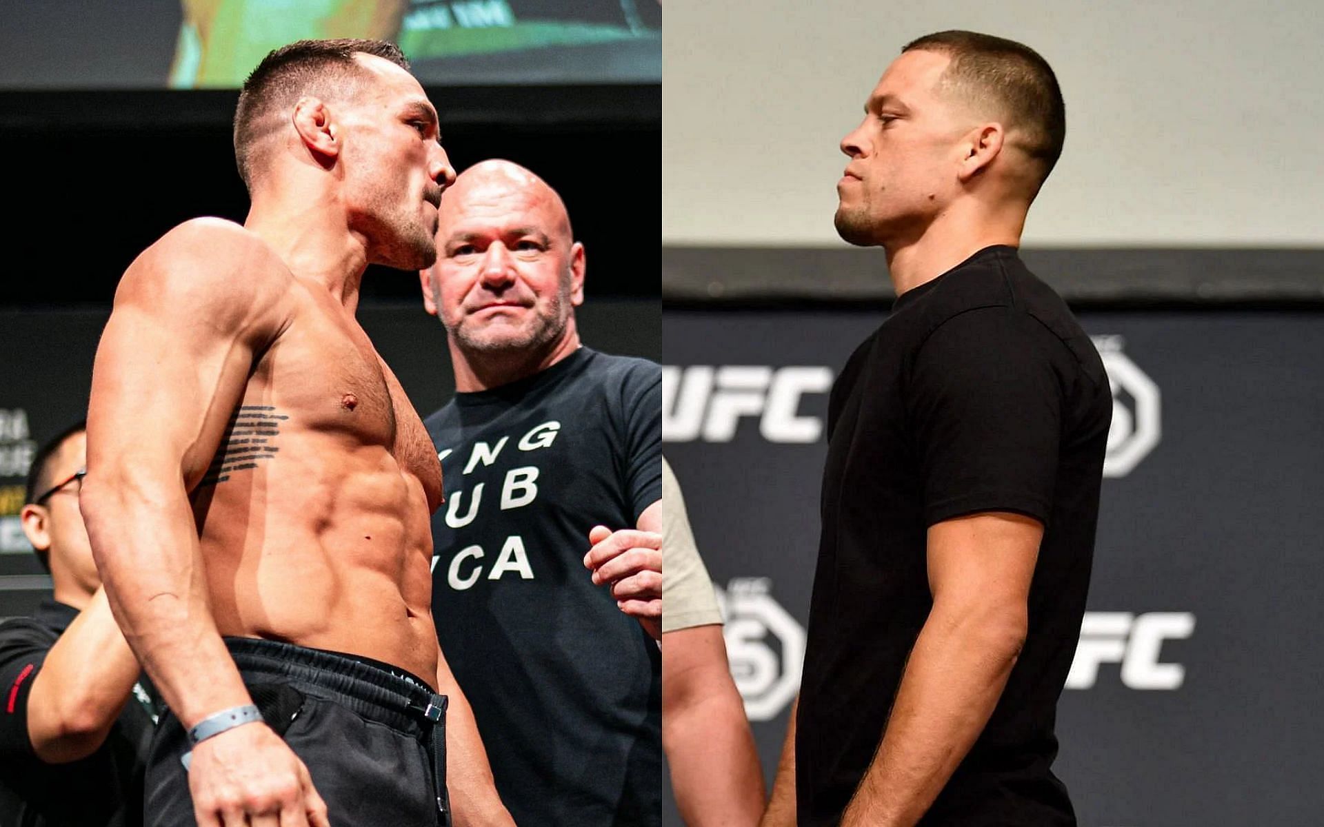 Michael Chandler (left) and Nate Diaz (right)