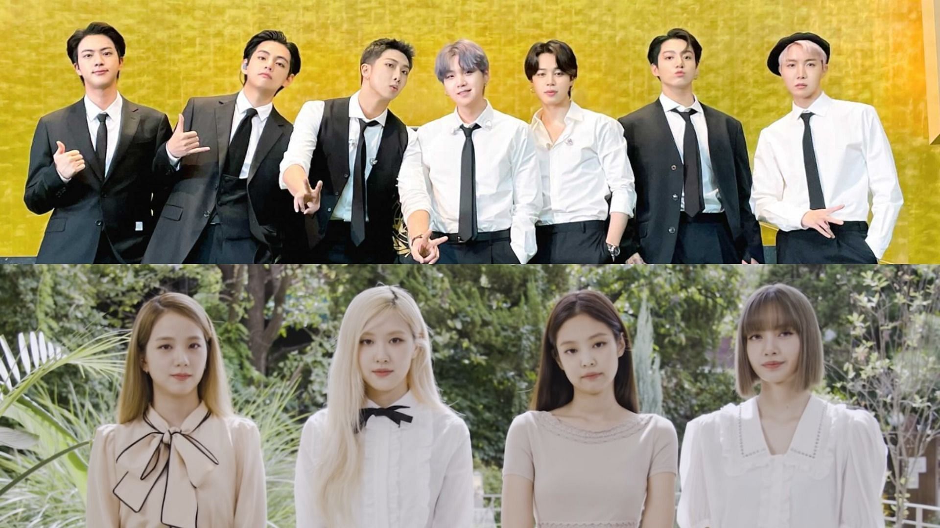 BTS and BLACKPINK are ambassadors for multiple UN campaigns. (Images via @bts_bighit/Twitter and BLACKPINK/Youtube)