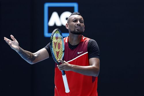 Nick Kyrgios during the 2022 Australian Open