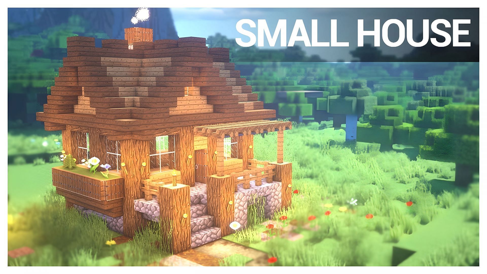 Small houses are trendy to build (Image via Mojang || Youtube/Noob Force)