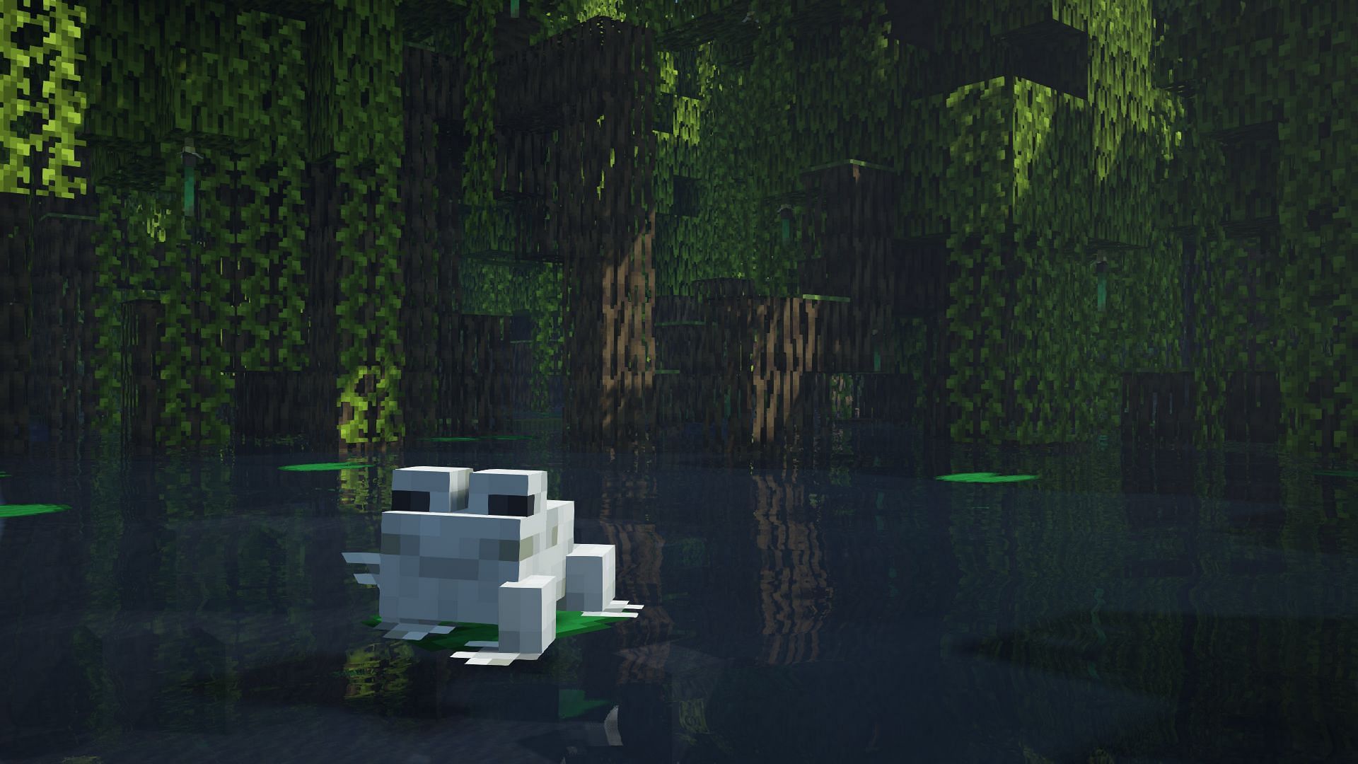 White variant spawning in new Mangrove Swamp Biome (Image via Mojang)