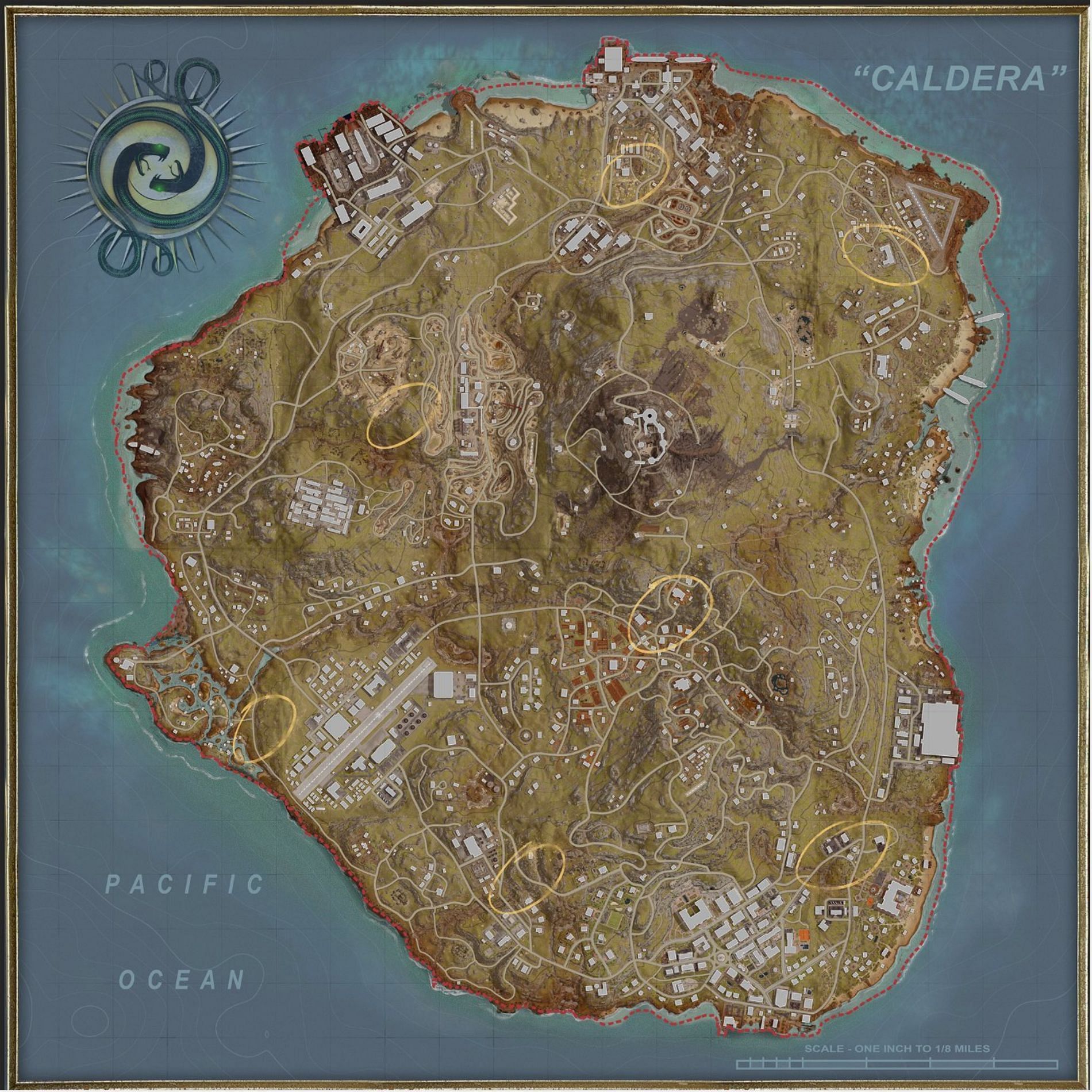 New map of Caldera in Warzone (Image via Twitter)