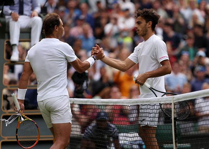 "Congratulations to Rafael Nadal for the game and for everything he has been doing in his career" - Francisco Cerundolo after 1R loss at Wimbledon