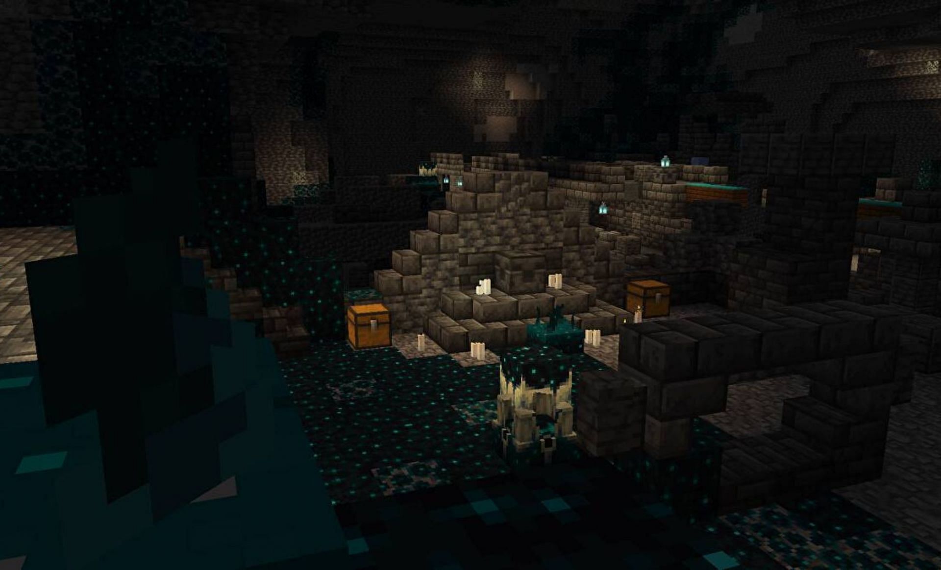 Minecraft net 19. Майнкрафт 1.19 Deep Dark. Тёмные глубины майнкрафт 1.19. Deep Dark City в МАЙНКРАФТЕ. Майнкрафт обновление.