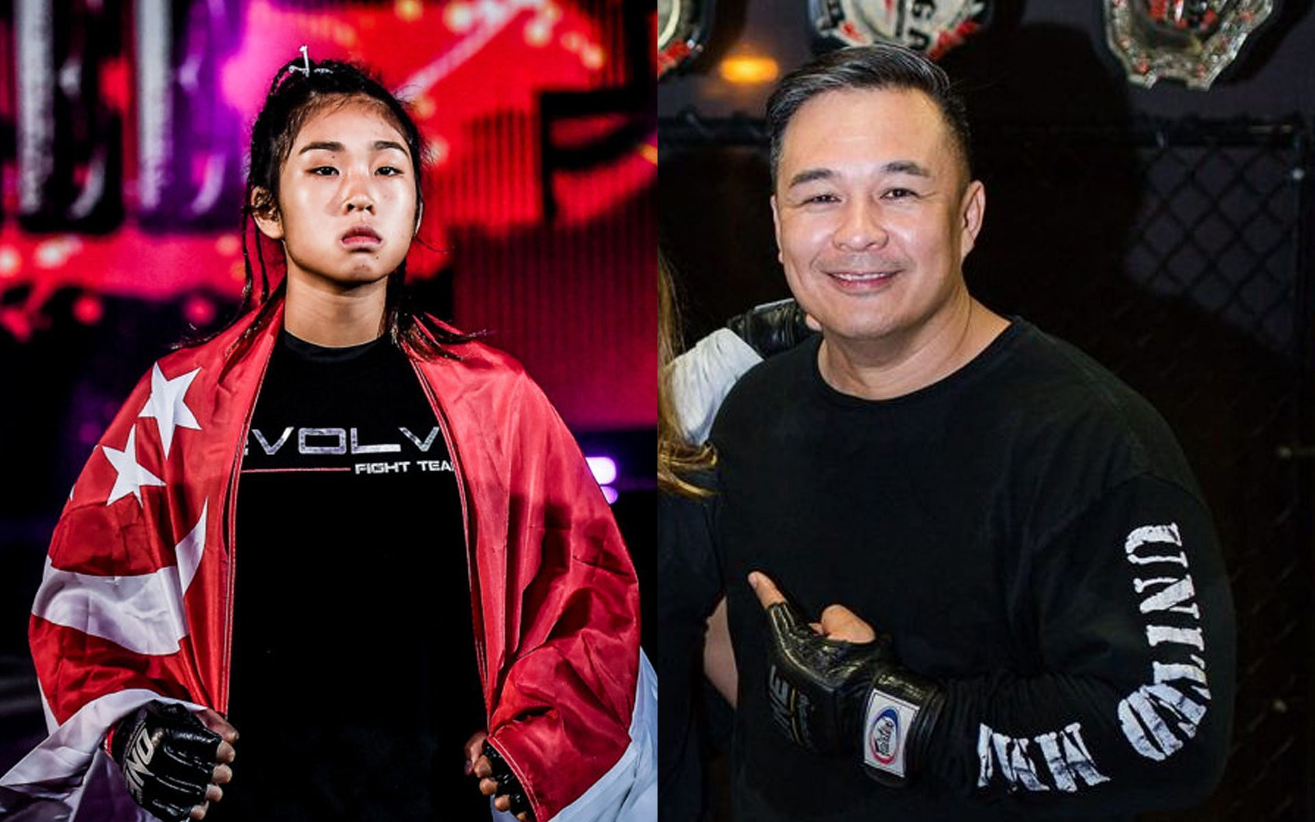Victoria Lee (L) credits her father, Ken Lee (R) for her toughness in the Circle. | [Photos: ONE Championship]