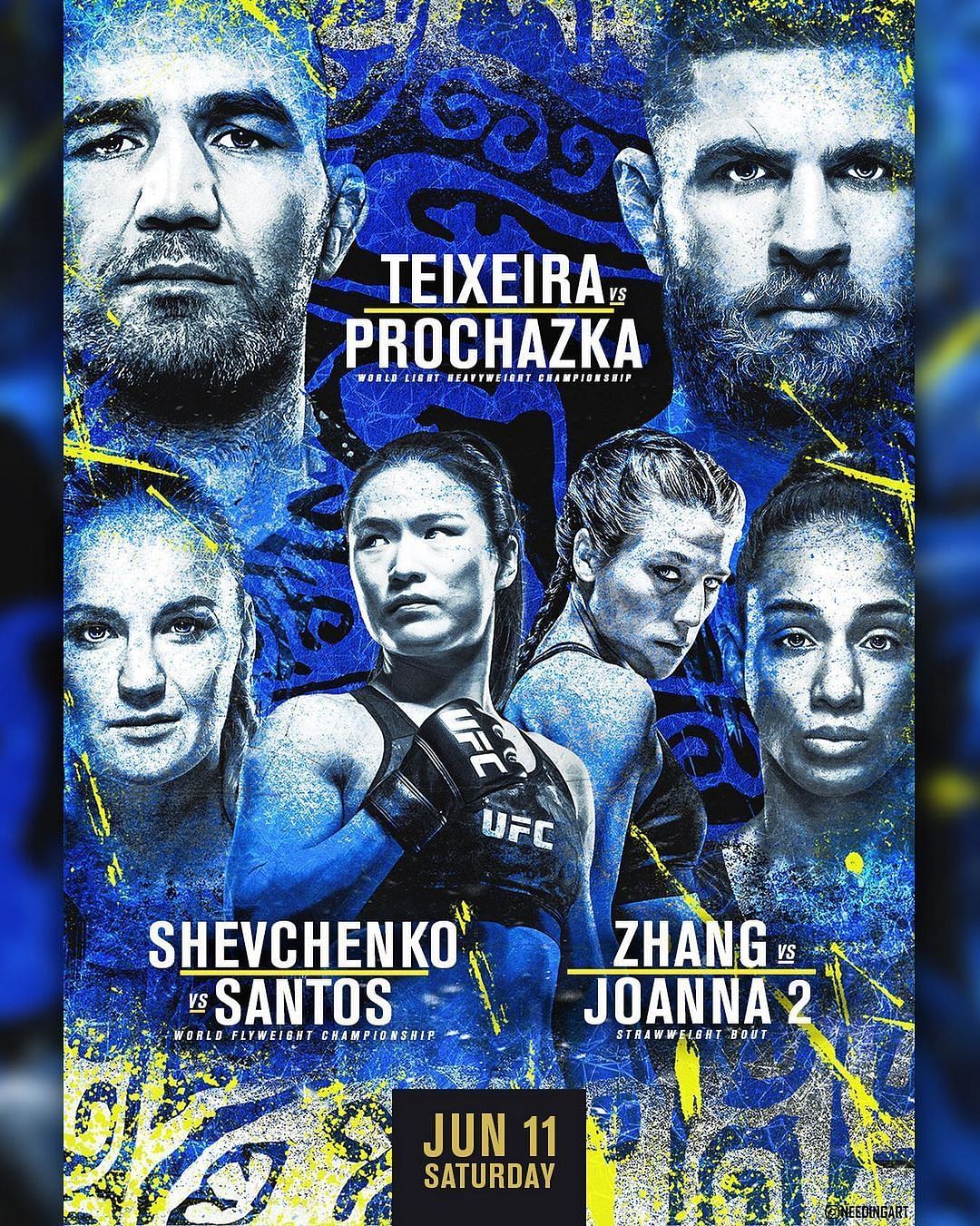 UFC 275 fan-made poster [Image via @needingart on Instagram]