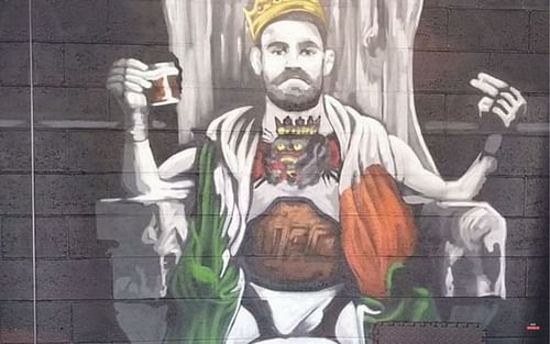 Conor McGregor mural on Ryan Palin's wall [Image courtesy @N21 World YouTube]