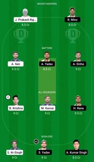 Dream11 Team for Singhbhum Strickers vs Ranchi Raiders - Jharkhand T20 Trophy 2022 Match 20.