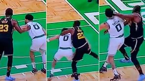 "Draymond talks a lot of s**t for being a**", "Draymond is the final boss of the black Air Force energy", "Draymond would roundhouse kick somebody in the face on the court and play it off like it was an accident" - Fans relentless in trolling Draymond Green after he's seen pushing and grabbing Jayson Tatum in Game 3 of Finals