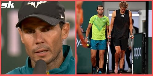 Nadal expressed his sympathy for the German who was forced to retire after rolling an ankle