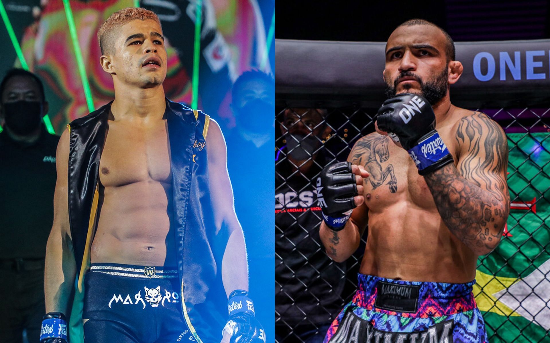 Fabricio Andrade (L) believes he can make quick work of John Lineker (R). | [Photos: ONE Championship]