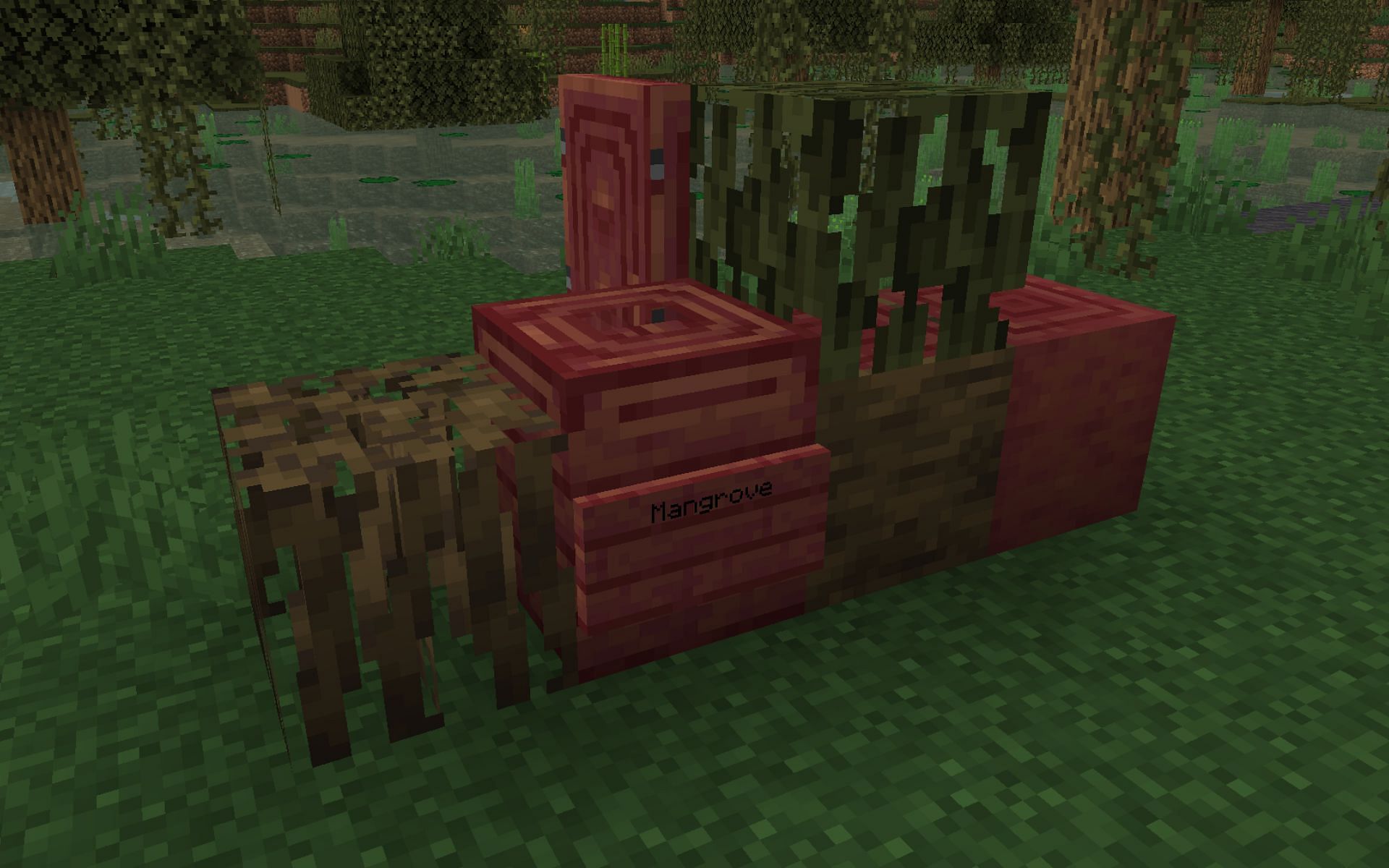 All kinds of mangrove wood blocks (Image via Minecraft 1.19)