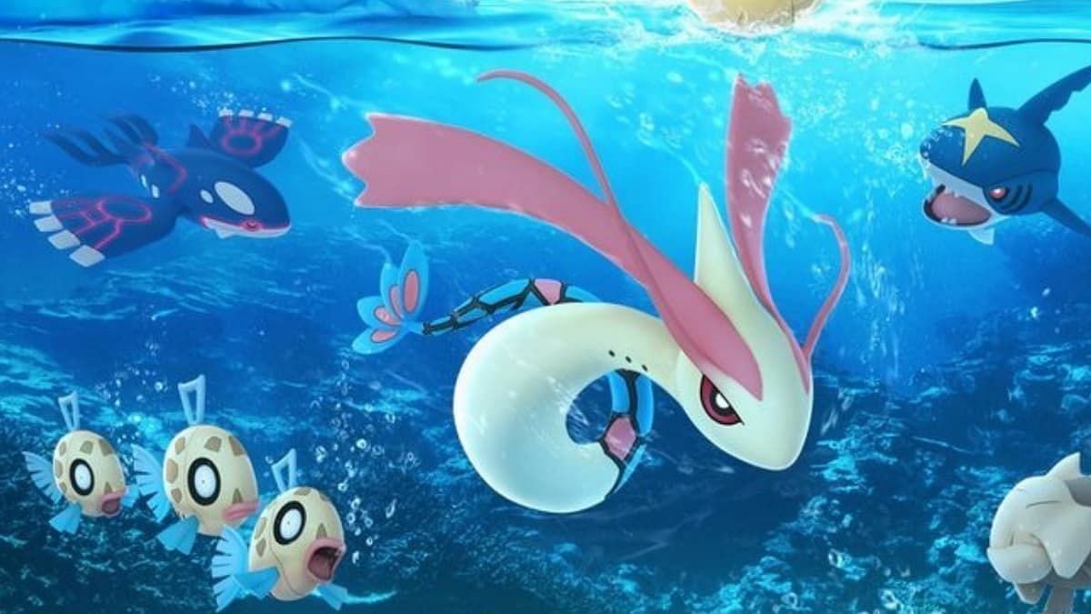 A promotional image for Milotic in Pokemon GO (Image via Niantic)